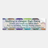 Funny Quilting Thoughts-Bumpersticker Bumpersticker (Voorkant)