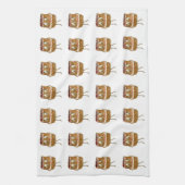 Funny Quirky Black Forest Gateau Chocolate Cake Theedoek (Verticaal)