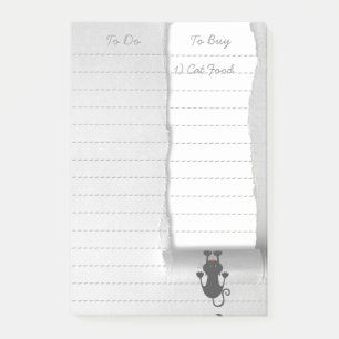 Funny Quirky Cat Tearing Paper Post-it® Notes