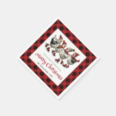 Funny quirky chickens napkins personalized Christm Servet (Hoek)