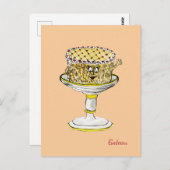 Funny Quirky Cute Gateau Weird Cake Art Humor Briefkaart (Voorkant / Achterkant)