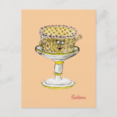 Funny Quirky Cute Gateau Weird Cake Art Humor Briefkaart (Voorkant)