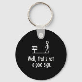 Funny Quiz Joke Stick Figure Not A Great Sign Pun Sleutelhanger (Voorkant)
