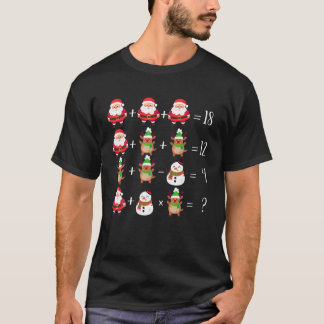 Funny Quiz Wiskunde leraar kerstman T-shirt