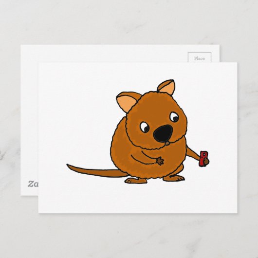 Funny Quokka die Selfie inneemt Briefkaart (Voorkant / Achterkant)