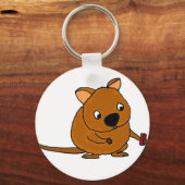 Funny Quokka die Selfie inneemt Sleutelhanger (Voorkant)