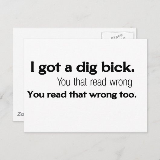 Funny quota briefkaart (Voorkant / Achterkant)