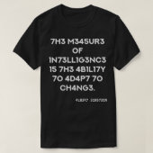 Funny Quote 1N73LL1G3NC3 door Einstein T-shirt (Design voorkant)