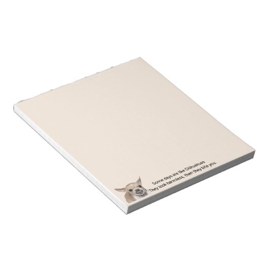 Funny Quote about Life with Chihuahua Dog Notitieblok (Schuin)