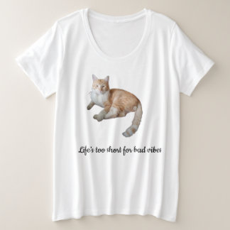 Funny Quote and Cat Photo Cat Paw   Grote Maat T-shirt