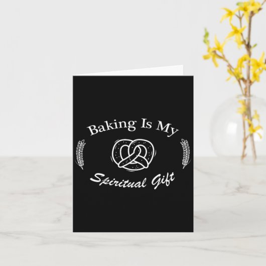 Funny Quote Baking Is My Sritual Gift For Pastry L Kaart (Gele Bloem)