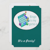 Funny Quote Bingo Theme Birthday Custom nodigt uit Kaart (Voorkant / Achterkant)