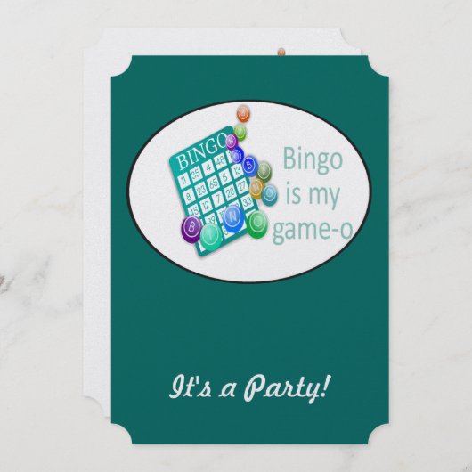 Funny Quote Bingo Theme Birthday Custom nodigt uit Kaart (Voorkant / Achterkant)