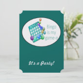 Funny Quote Bingo Theme Birthday Custom nodigt uit Kaart (Staand voorkant)