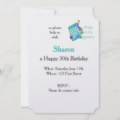 Funny Quote Bingo Theme Birthday Custom nodigt uit Kaart (Achterkant)