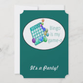 Funny Quote Bingo Theme Birthday Custom nodigt uit Kaart (Voorkant)