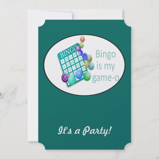 Funny Quote Bingo Theme Birthday Custom nodigt uit Kaart (Voorkant)