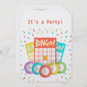 Funny Quote Bingo Theme Birthday Custom nodigt uit Kaart (Voorkant / Achterkant)