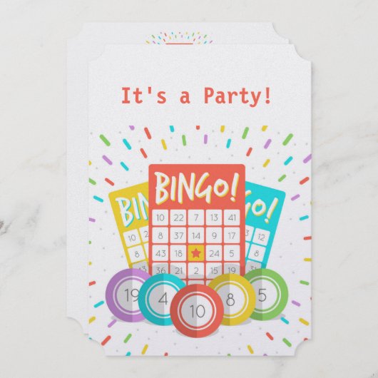 Funny Quote Bingo Theme Birthday Custom nodigt uit Kaart (Voorkant / Achterkant)