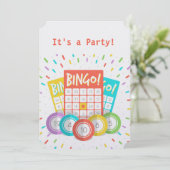 Funny Quote Bingo Theme Birthday Custom nodigt uit Kaart (Staand voorkant)