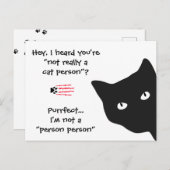 Funny Quote Black Cat Briefkaart (Voorkant / Achterkant)