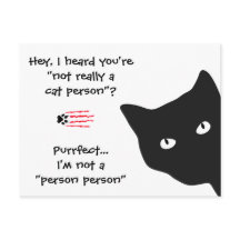 Funny Quote Black Cat Briefkaart