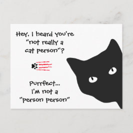 Funny Quote Black Cat Briefkaart