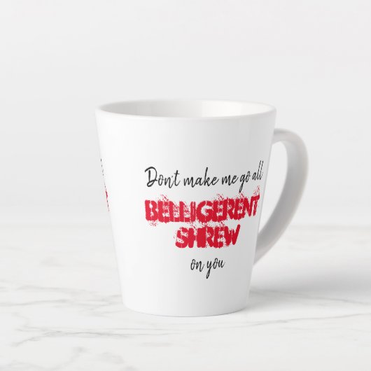 Funny Quote Black White en Red Sarcastic Mok (Rechterhoek)