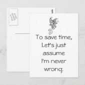 Funny Quote Briefkaart (Voorkant / Achterkant)