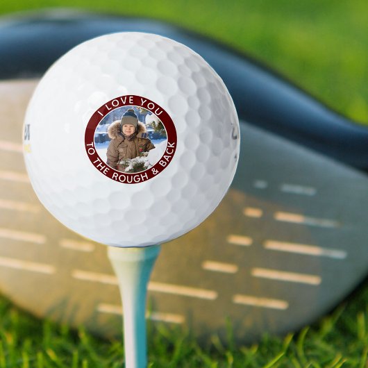 Funny Quote Burgundy White Aangepaste Kinder foto Golfballen