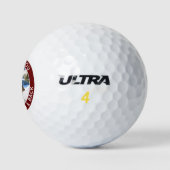 Funny Quote Burgundy White Aangepaste Kinder foto Golfballen (Logo)