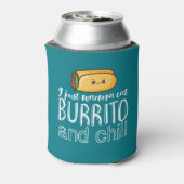 Funny Quote Burrito en Mexican Food Lover Blikjeskoeler (Blikje Achterkant)