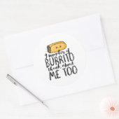 Funny Quote Burrito en Mexican Food Lover Ronde Sticker (Envelop)