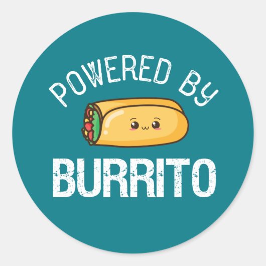 Funny Quote Burrito en Mexican Food Lover Ronde Sticker (Voorkant)