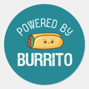 Funny Quote Burrito en Mexican Food Lover Ronde Sticker