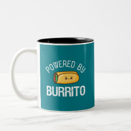 Funny Quote Burrito en Mexican Food Lover Tweekleurige Koffiemok