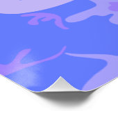 Funny Quote Camouflage Pastel Blauw Abstract Perfect Poster (Hoek)