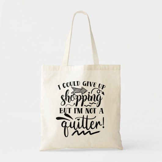 Funny quote canvas tas (Voorkant)