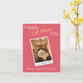 Funny Quote Cat mam Moederdag Aangepast roze foto Kaart (Gele Bloem)