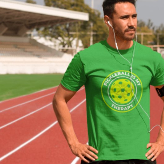 Funny Quote Club Team Pickleball is mijn therapie T-shirt