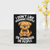 Funny Quote Coffee Sleepy Cute Dog Puppy Lover Gif Kaart (Gele Bloem)