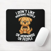 Funny Quote Coffee Sleepy Cute Dog Puppy Lover Gif Muismat (Met muis)