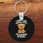 Funny Quote Coffee Sleepy Cute Dog Puppy Lover Gif Sleutelhanger (Voorkant)