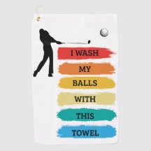 Funny Quote Colorful Design Golf Towel