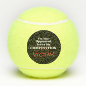 Funny Quote Concurrentietennis Ball Tennisballen (Achterkant)