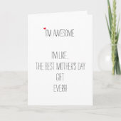 Funny Quote Custom Moederdag Birthday kerst Feestdagen Kaart (Voorkant)
