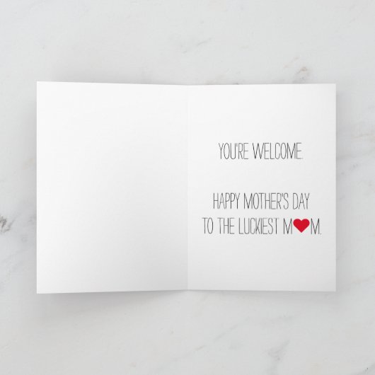 Funny Quote Custom Moederdag Birthday kerst Feestdagen Kaart (Binnen)