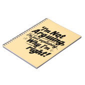 Funny Quote Design – I'm Not Arguing, I'm Just Exp Notitieboek (Linkerzijde)