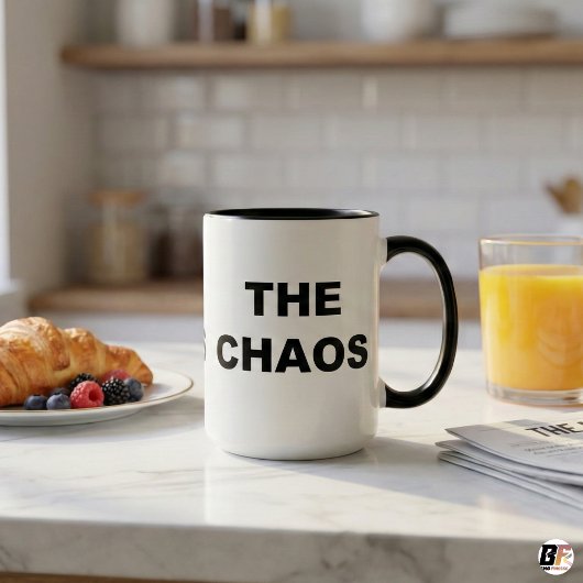 Funny Quote Embrace The Chaos Two-Tone Mok
