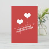 Funny Quote en Heart Shaped Balloons Feestdagenkaart (Staand voorkant)